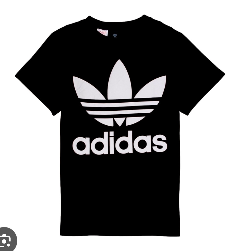 Adidas T-Shirt Trefoil-Black And White